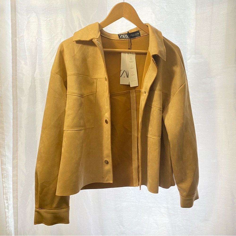 Suede Tan Jacket from Zara